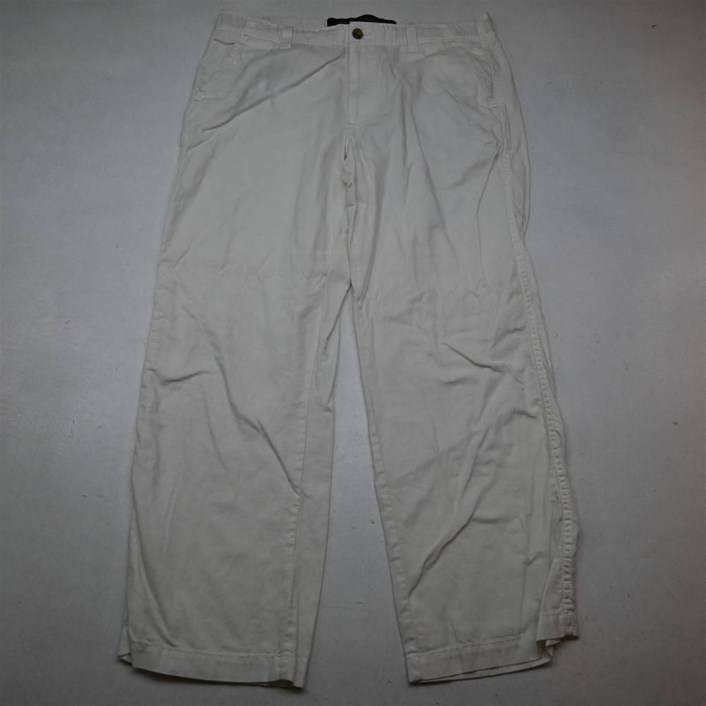 Marc Anthony 36x30 White Linen Drawstring Luxury Beach Wedding Mens Pants